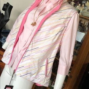 VEST white pink Large new